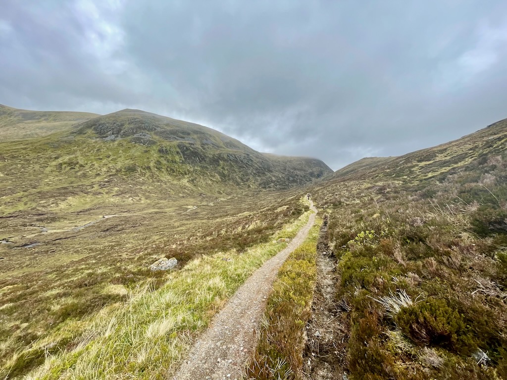 cyclist on a singletrack climb